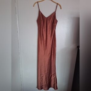 Chic Copper Maxi Dress